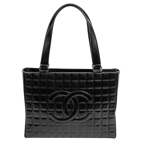 chanel chocolate bar square baf|Chanel tote bag.